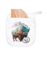 Western Buffalo Turquoise Yellowstone Pot Holder Oven Mitt - €4,23 EUR