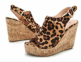 Women&#39;s Open Toe Leopard Print Wedge Heel Hollow Platform Buckle Sandals... - £55.91 GBP