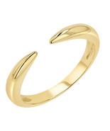 925 Sterling Silver Open Gap Wedding Band 14k Yellow Gold Plated Wedding... - $236.69 CAD