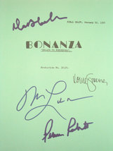 Bonanza Signed TV Script Screenplay Autographs Michael Landon Dan Blocker Lorne  - £13.28 GBP