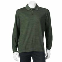 Mens Polo Haggar Green Hemlock Stain Resistance Long Sleeve Shirt $38 NE... - £13.45 GBP