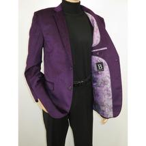 Men's Velvet Sports Coat Grammy Amy Award By BASSIRI , LEONARDI Style J1042 Plum image 4