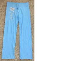 Womens Pants Victorias Secret Supermodel Blue Elastic Waist Sequined Sweatpant-M - £22.45 GBP