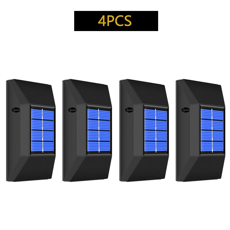 4PCS Solar Step Lights Outdoor Solar Deck Light Wireless Waterproof 6 LED Securi - £215.47 GBP