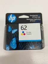 Genuine OEM  HP 62 Tri-Color Ink Cartridge C2P06AN EXP 2/24 - $12.95