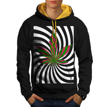 Wellcoda Blunt 42 Pot Rasta Mens Contrast Hoodie, Marijuana Casual Jumper - £31.46 GBP