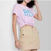 Wild Fable Women&#39;s High Rise Chino Mini Skirt Khaki Size 8 - 32&quot; - £9.33 GBP