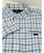 Vineyard Vines Performance Harbor Shirt Mens Size L Blue Plaid Button Down - $21.00