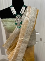 Pure Silk Mark Certified Saree, Handwoven Pure Crush Silk Saree - Elegant Tradit - £215.23 GBP
