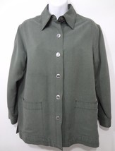 Travel Smith Petite XS PXS Olive Green Silk Lightweight Jacket Blazer - £23.50 GBP