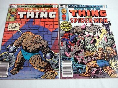 Marvel Two-In-One Comics from 1982 The Thing #90, The Thing and Spider-Man #91 - £5.48 GBP