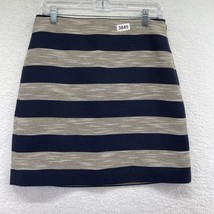 Ann Taylor Loft Womens A Line Skirt Size 4 Navy Blue Stripe Above Knee L... - £15.81 GBP