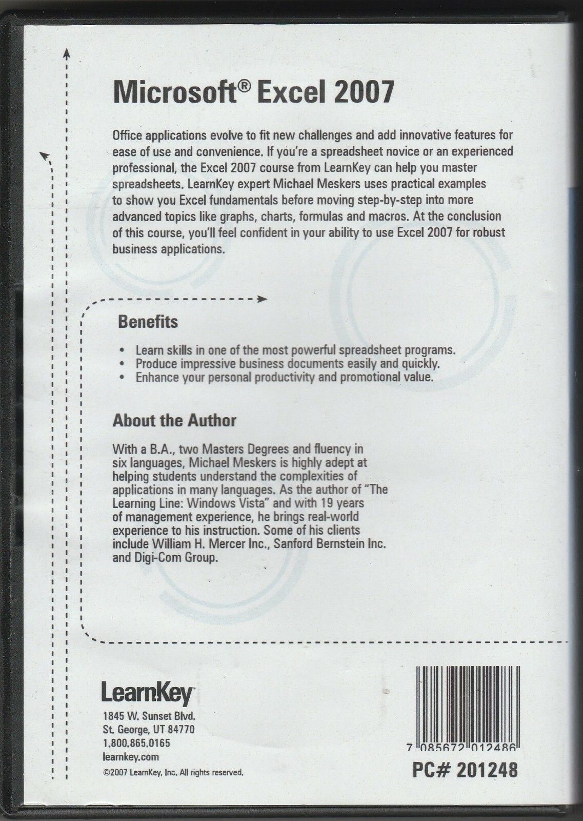 LearnKey Microsoft Excel 2007 5 Disc CD-Rom Set Item image 2