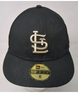 New Era 59fifty St Louis Cardinals 1982 World Series Patch Hat Black Fit... - £31.10 GBP