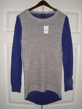 RUE 21 Women&#39;s Size Small Purple &amp; Gray High-Low Sweater (NEW) - £11.61 GBP
