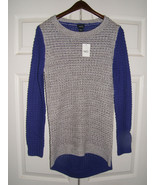 RUE 21 Women&#39;s Size Small Purple &amp; Gray High-Low Sweater (NEW) - £11.85 GBP
