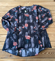 Tolani Collection NWT Women’s Pullover Floral blouse size M Black CP - £8.10 GBP