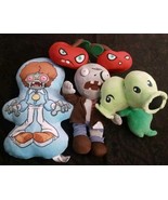 Plants vs Zombies Plush Zombie Cherry Bomb Split Pea Shooter Cling Plush... - $138.21 CAD