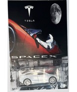 White TESLA Model  X CUSTOM Hot Wheels Elon Mask&#39;s SPACE X Series w/ RR * - $1,696.95 MXN