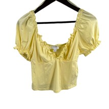 Topshop Yellow Cropped Milkmaid Top Size 8 New - £13.45 GBP