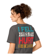 Unisex Organic Mid-Light T-Shirt – I Fell Back Print Anthracite - $70.44 CAD