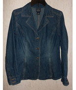 EXCELLENT WOMENS SONOMA DARK BLUE JEAN BLAZER / JACKET   SIZE S - €24,32 EUR