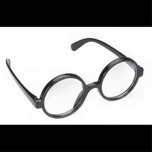 Steampunk-BLACK ROUND OWL GLASSES-Harry Potter School Boy Naughty Girl C... - £4.54 GBP