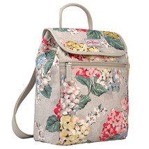 Cath Kidston Matt Oilcloth Handbag &amp; Backpack Medium Rucksack Hydrangea Oat - $54.99