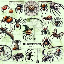 Watercolor Halloween Spider Clipart: 20 PNG Illustrations (Digital Downl... - $2.46 CAD