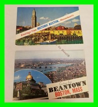2x Vintage Historic Boston Massachusetts Bean Town Postcards - £7.98 GBP