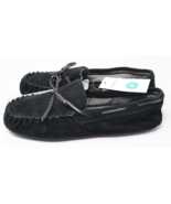 Goodfellow &amp; Co Men&#39;s Topher Moccasin Black Faux Leather Slippers Size 8... - $221.44 MXN