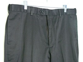 Perry Ellis Portfolio Mens Performance Dress Pants Pocket Flat Front Black 36/30 - £22.78 GBP