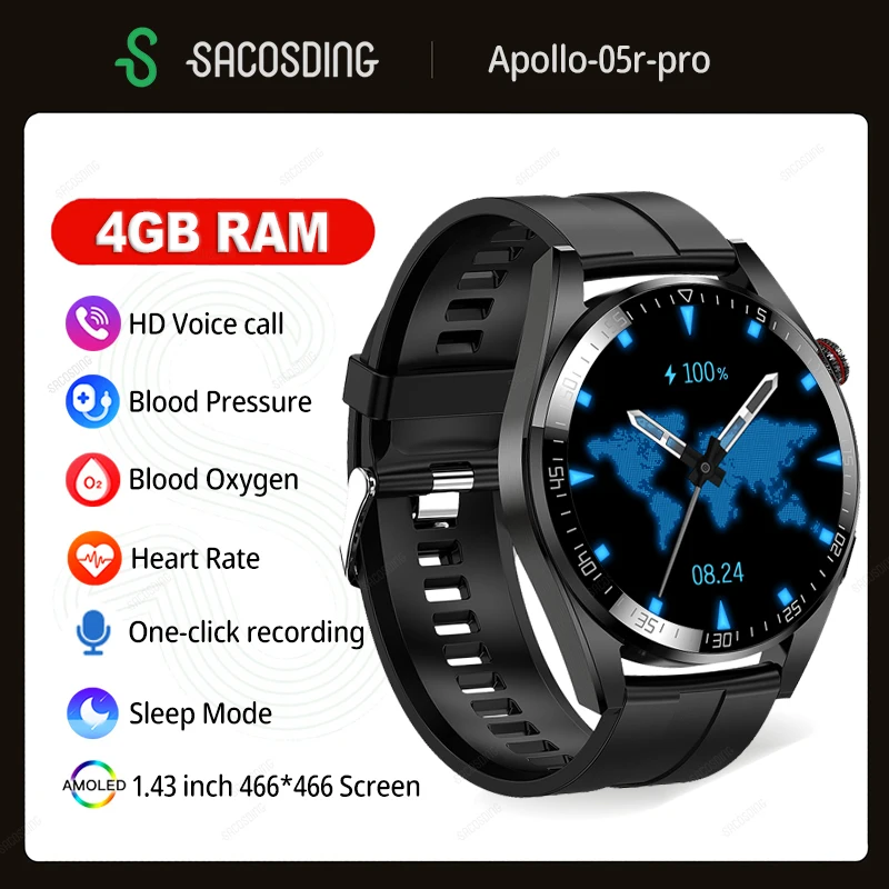 Bluetooth Call Smart Watch 454*454 AMOLED Watch Always Display The Time ... - $146.07