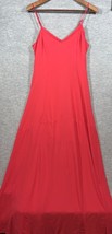 Whitehouse Black Market Coral Maxi Dress Sz 4 Spaghetti Straps Lace-Up Back - $291.89 MXN