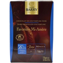 Cacao Barry Dark Chocolate - 58% Cacao - Favorites Mi-Amere - 4 x 11 lb boxes of - $522.23