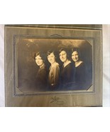 VTG 1930s Cabinet Photo Family Four Sisters White Studio Photographer Li... - $376.14 MXN