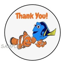 An item in the Crafts category: 30 FINDING NEMO THANK YOU ENVELOPE SEALS LABELS STICKERS 1.5" ROUND DORY