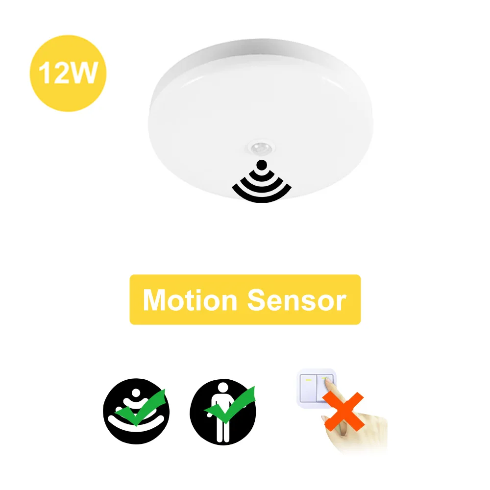 12W 18W 24W LED Ceiling Lamps Night Lighting PIR Motion Sensor  Ceiling Lights F - £136.73 GBP