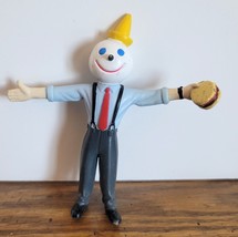 Vintage Jack in the Box Bendable Rubber Figure Suit Holding a Burger 4.2... - $4.94