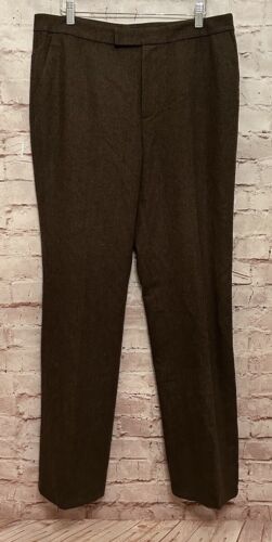 Primary image for Lauren Ralph Lauren Womens Trousers Size 12 Wool Brown Lined 35x33 High Rise