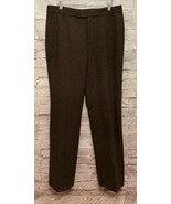 Lauren Ralph Lauren Womens Trousers Size 12 Wool Brown Lined 35x33 High ... - £47.27 GBP