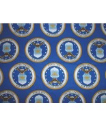 Scrap fabric for patriotic projects: US Air Force logo poly-cotton (?); ... - $30.00