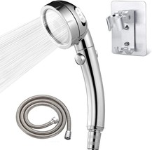 Tenzep Deluxe Electroplating Hand Shower With Hose/Holder/Filter Water Saving 3 - £29.56 GBP