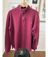 Polo Ralph Lauren 1/4 Zip Burgundy Cotton Pullover XL - $43.20