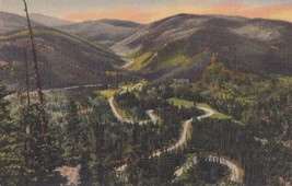 Chicago Creek Road to Echo Lake Idaho Springs Colorado Linen Postcard Unposted - £7.77 GBP