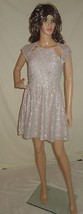 Tavi Lace A-Line Dress- Made in USA Size MEDIUM taupe NEW - $64.52