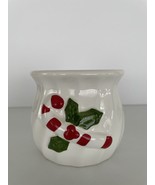 Vintage Christmas Ron Gordon Designs Candy Cane Pot Planter Open Sugar B... - €13,93 EUR