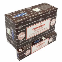 Satya Cinnamon Incense Sticks Export Quality Fragrance AGARBATTI 15x12 Packet - £16.37 GBP
