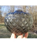 mid century lamp quilted glass globe orb gray spacer 1960&#39;s 1970&#39;s - $54.58 CAD