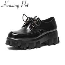 high quality big size 43 cow leather round toe flat platform casual shoes metal  - £98.95 GBP